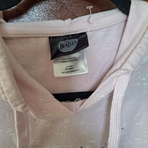 The Beatles Pink Washed Sleeveless Cropped Hoodie | Size M - Picture 2 of 8